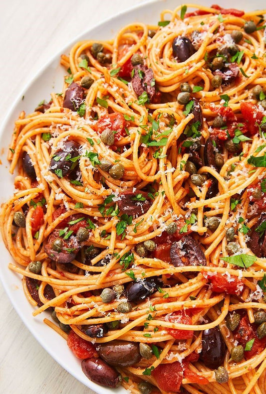 Spaghetti -  Chicken or Beef Tender Tossed in a Rich, Meaty Tomato Sauce with Fresh Cream